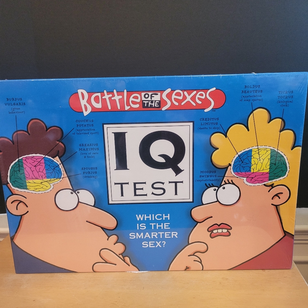 Battle of the Sexes IQ Test Board Game Factory Sealed Ages 12 to Adult